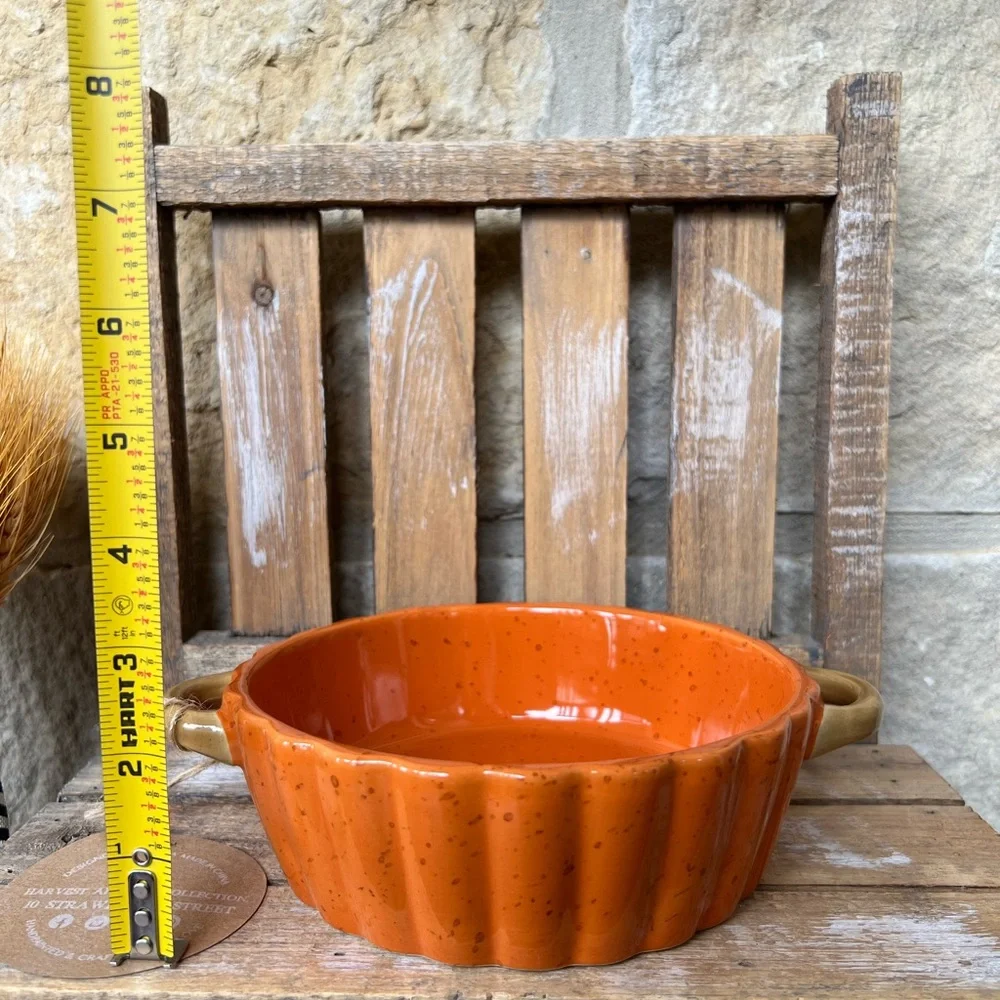 🆕 10 Strawberry Street | Set of 2 Small Pumpkin Dish / Casserole!